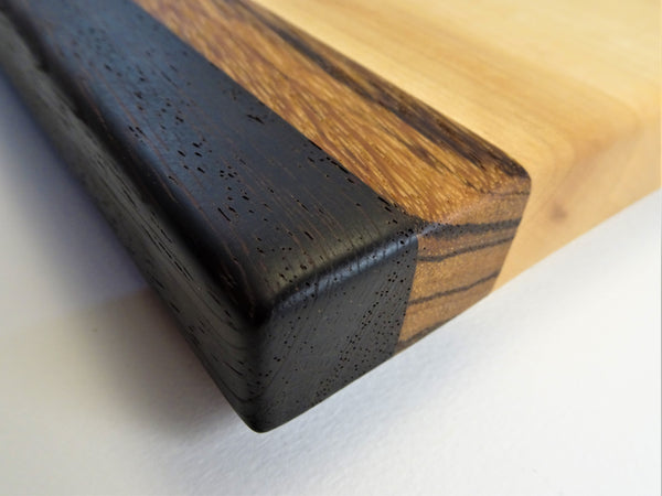Large Wenge-Zebrawood-Maple Cutting Board