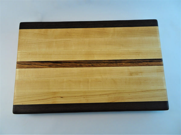 Medium Wenge/Maple/Zebrawood cutting board